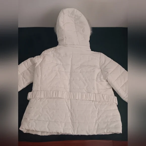 UNUSED New York & Company Fleece Inside Detachable Hood & Fur Winter Coat 2XL - Picture 6 of 14